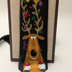 Festive Reindeer Christmas Tie